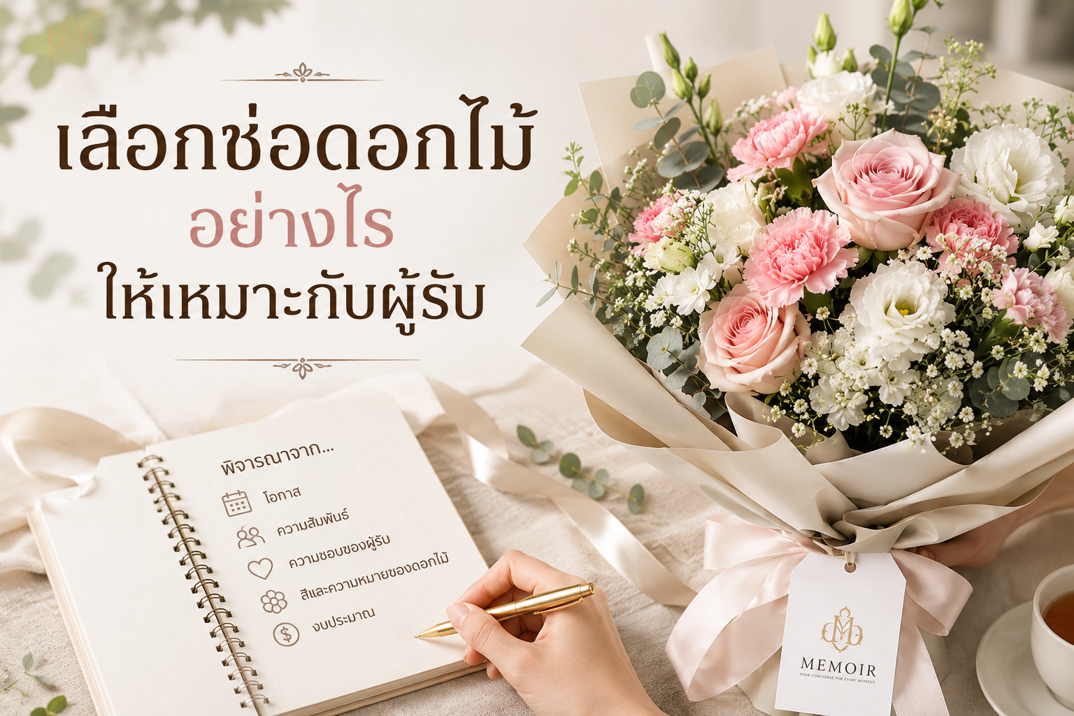 เลือกช่อดอกไม้อย่างไรให้เหมาะกับผู้รับ